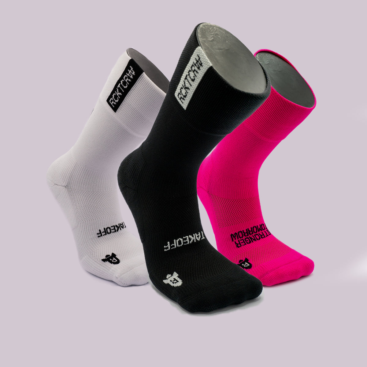 RCKTCRW Crew-Bundle – 3 Paar High-Performance-Laufsocken selbst zusammenstellen