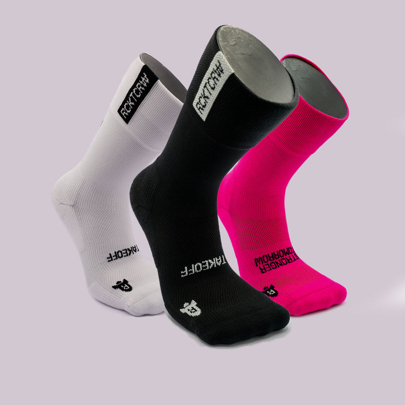 RCKTCRW Crew-Bundle – 3 Paar High-Performance-Laufsocken selbst zusammenstellen
