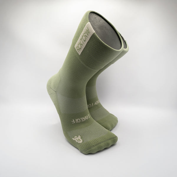 RCKTCRW Signature Green – minimalistische Laufsocken