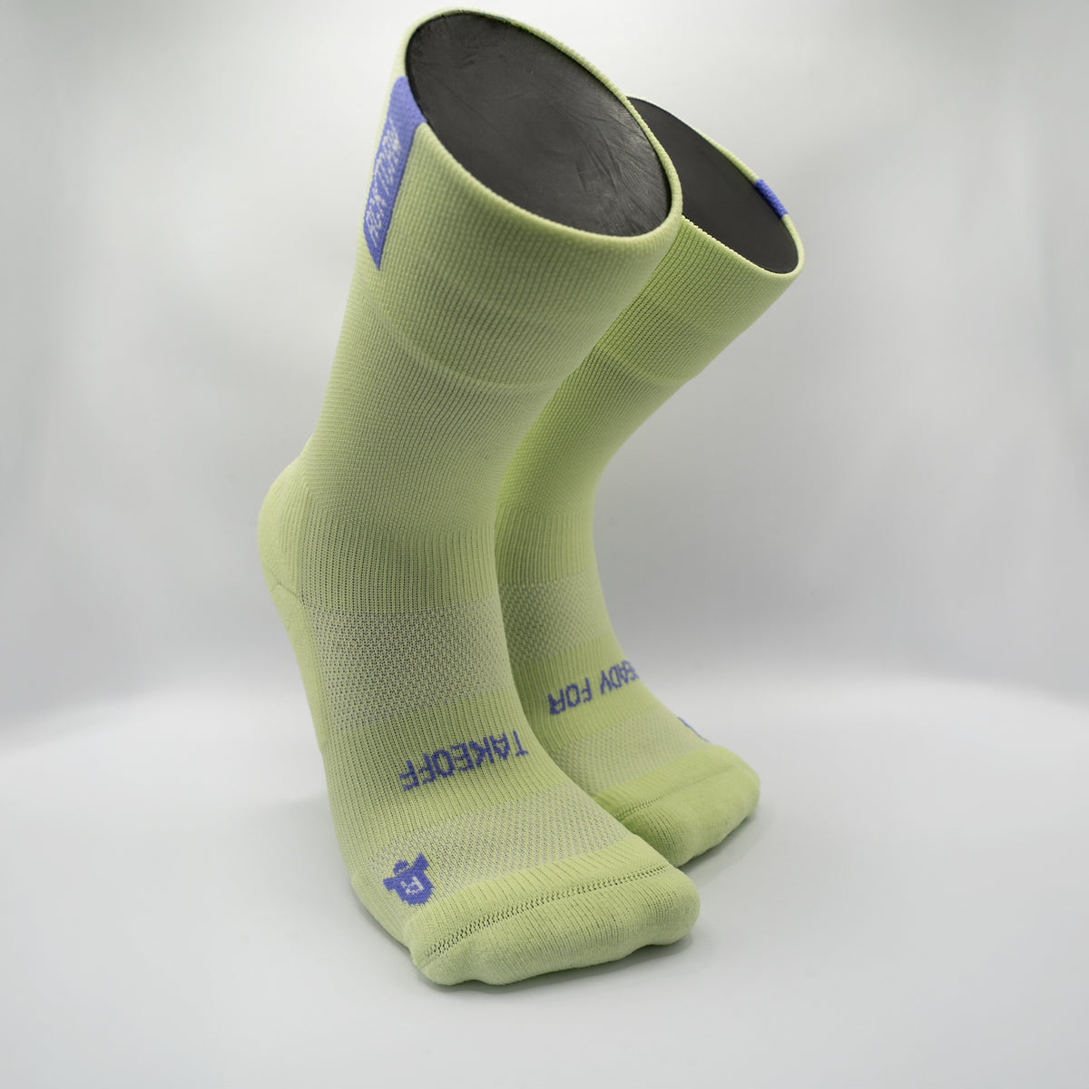 RCKTCRW Signature Lime – minimalistische Laufsocken