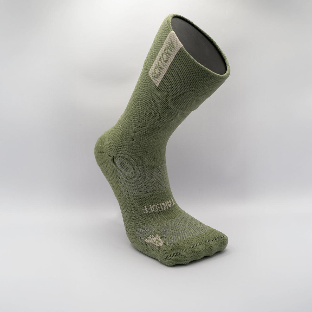 RCKT Signature Green Laufsocken – „READY FOR TAKEOFF“ auf dem Spann