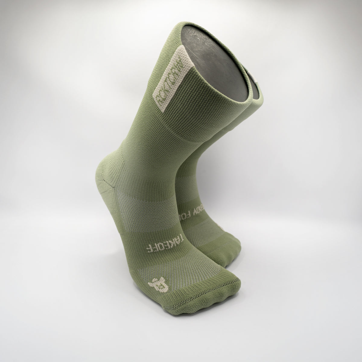 RCKTCRW Signature Green – minimalistische Laufsocken
